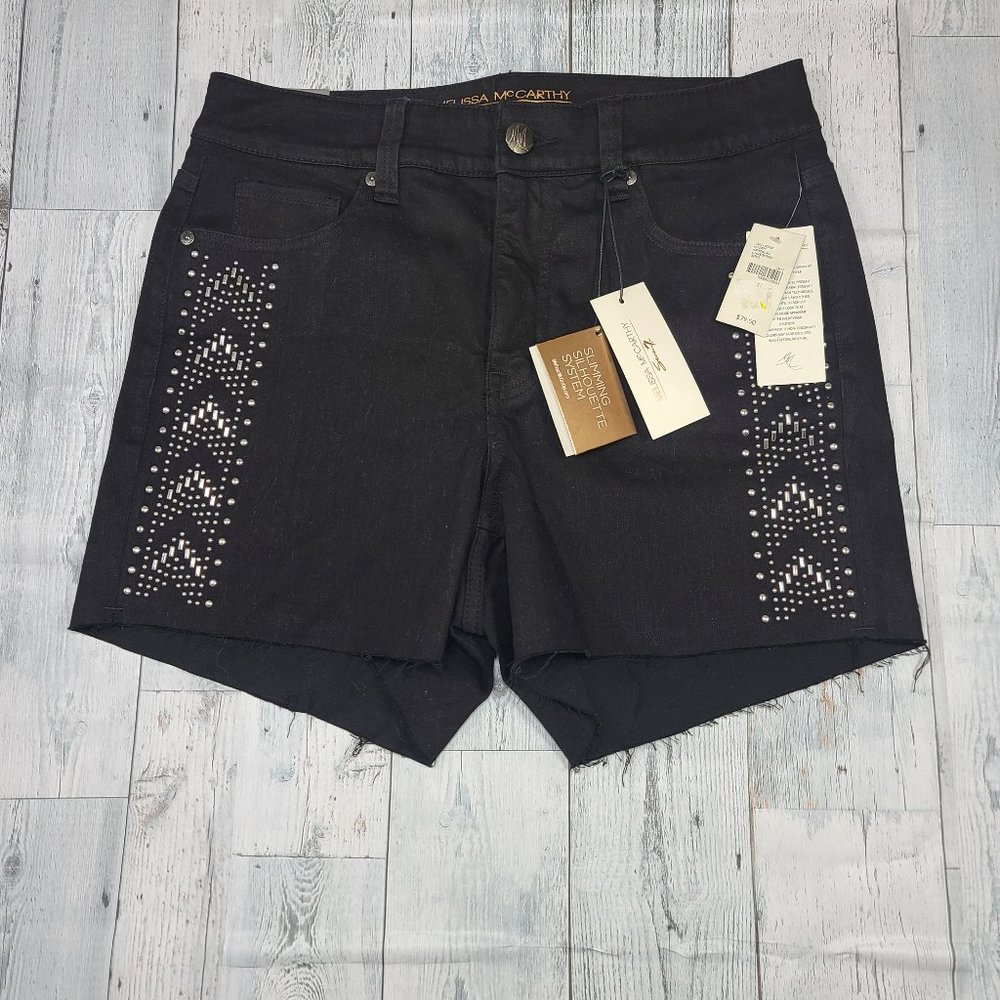 Melissa Mccarthy Seven7 Studded Denim Shorts